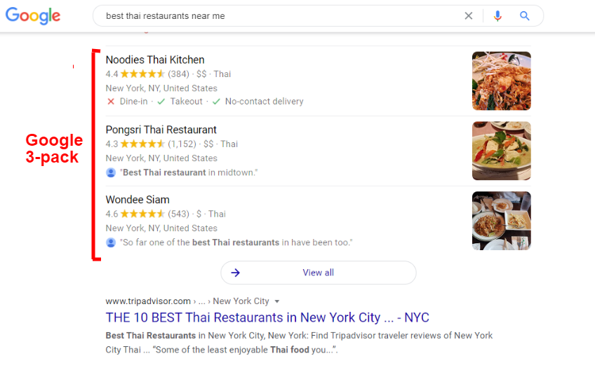 google 3 pack