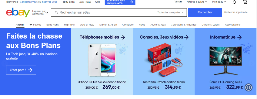 eBay France Page