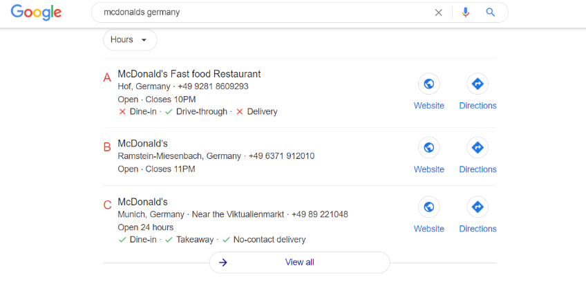 mcdonalds structured data example