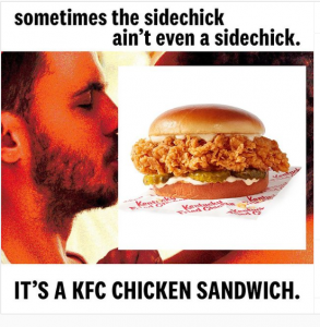 KFC Post on the Sidechick Meme Trend