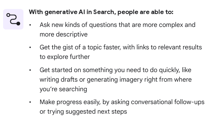 Search Generative Experience, Google AI, SEO