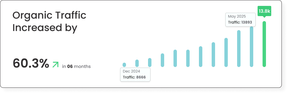 Organic traffic growth chart
