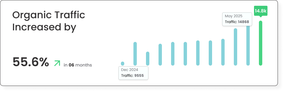 Organic traffic growth chart