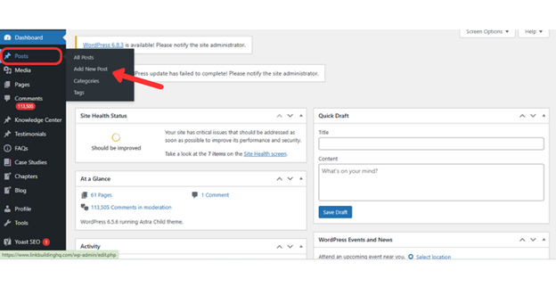 How to upload A Blog on WordPress