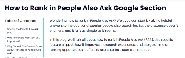 Answer key questions first